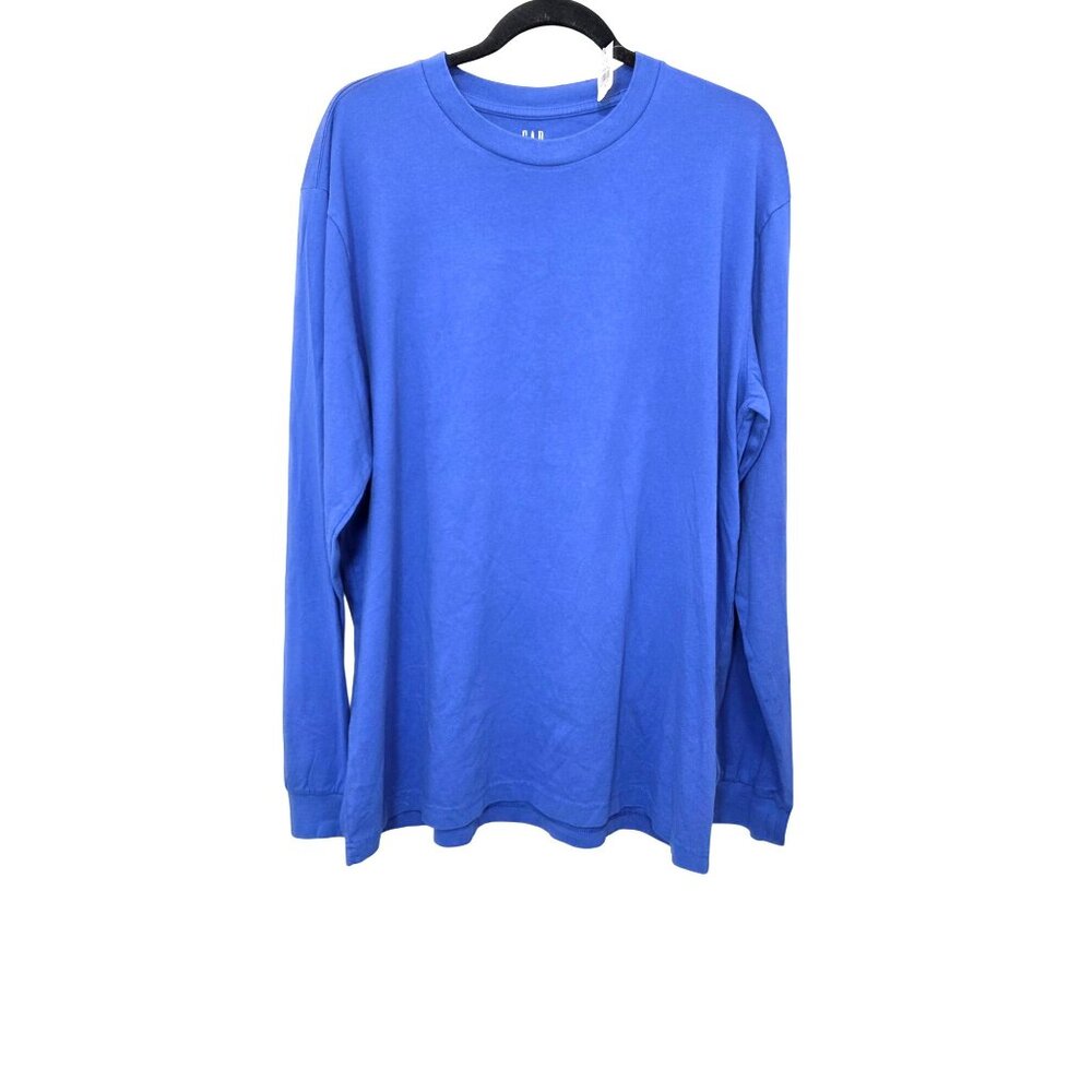 NWT Gap Men's Long Sleeve Crewneck Classic Fit Shirt Blue L‎